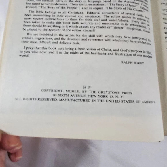 The Bible in Pictures Edited by Rev. Ralph Kirby Hardcover 1952 illustrated - Picture 9 of 16